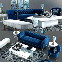 Set of furniture with carpet and table set
