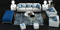 Set of furniture with carpet and table set