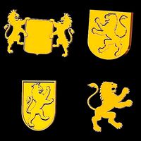 Heraldry Pack Lions for jewelry | 3D