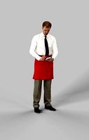 Mistery A Caucasian Male Waiter Standing While Taking An Order
