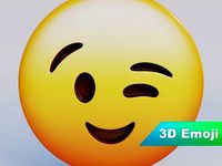 Winking Face 3D Emoji
