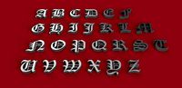 OLD ENGLISH font uppercase and lowercase 3D letters STL file | 3D