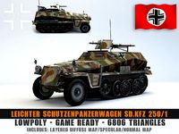 Low Poly Schutzenpanzerwagen SdKfz 250 1