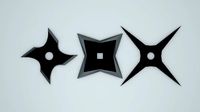 Low poly throwing star shurikens