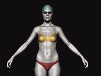 Lola Female Swimmer Character Base Mesh
