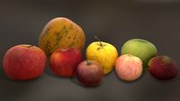 Photoscanned MiddlePoly Fruits Collection