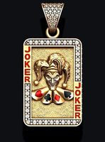 Joker playing card pendant | 3D