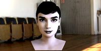 Audrey Hepburn black and white bust for full color 3D printing | 3D