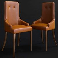 CHAISE CLASSIQUE  TAPISSEE  EN TISSU  EN HETRE 3d model