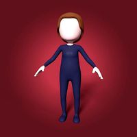 Cartoon Woman - Girl - Stickman