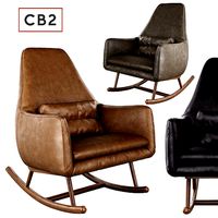 CB2 Saic Quantam leather rocking chair