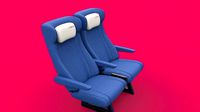 Train seat Plane passenger seats with pillow and armrest