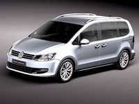 Volkswagen Sharan 2010 3D Model
