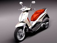 Piaggio bv tourer 300 2011 3D Model