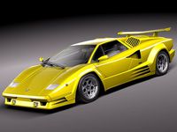 Lamborghini Countach 5000QV 25th anniversary 3D Model