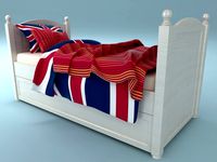White Trundle bed