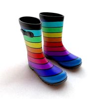 Striped Wellies with buckles