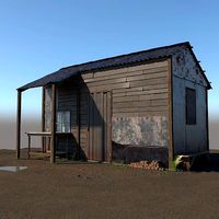 3D Wooden Shed model