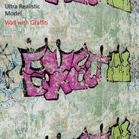 Ultra realistic Wall with Graffiti Scan