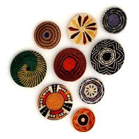 Wicker African wall baskets from Uganda