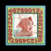 Picture Frame Surprise Baby Girl with Handkerchief on Bed