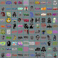 100 Cut Out Graffiti for decal