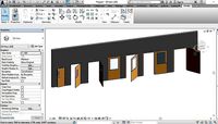 DOOR WITH VISION PANEL REVIT FAMILY 3D ROTATED  FULL PARAMETER