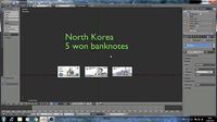North Korea - 5 won banknotes