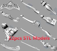 Artcam furniture STL relief models S253