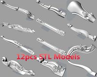 Furniture 3D relief STL model for artcam powermill S073