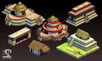 Aztec and pre-Columbian buildings and monuments