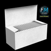 Rectangular box filled with paper bags