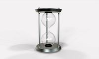 Sand Clock Timmer - 3d model Metal finish