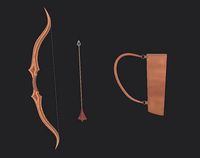 Bow Set Low Poly