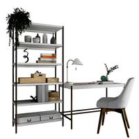 West Elm Zane Desk Wide Bookshelf  Swivel Office Chair