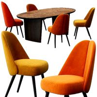 Identities chairs Patchwork table by Roche Bobois