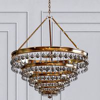 Calypso 8 Light Crystal Teardrop Chandelier