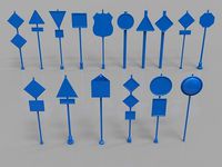 Road Signs - 16 pieces