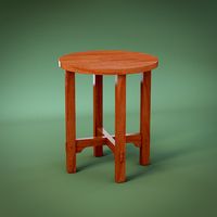 Contemporary Round Wooden End Table