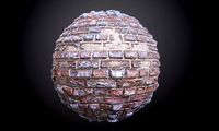Brick Wall Concrete Decay Seamless PBR Textur