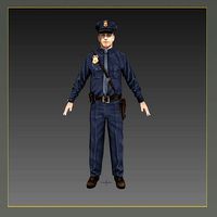 American Policeman Rigged Character