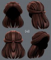 3D model 3D Hair style for girl V51 VR / AR / low-poly