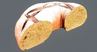 A piece of rye bread model
