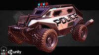 Sci-FI Armored Police Car PBR