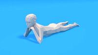 Low Poly Kid Laying Down