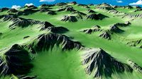 large Mountainous Terrain 8k with Element3D model