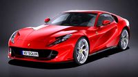 LowPoly Ferrari 812 Superfast 2018