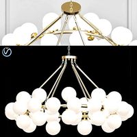 Arya 45 Light Satin Gold Chandelier