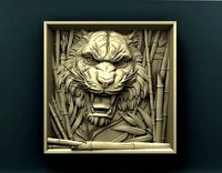 Tiger 3d stl model for cnc 3D print model | 3D