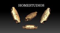 RUNIC wooden CHAIN | 3D